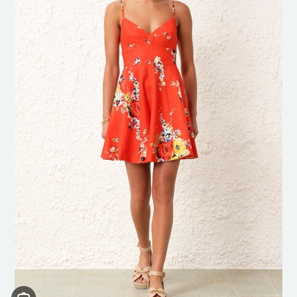 Zimmermann Vibrant Floral Mini Dress